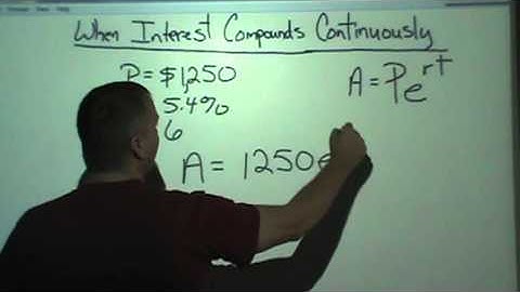 Compounding Interest Continuously
