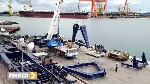AMECO Group - Time-lapse of ship-loader installation for urea bags (1/2)