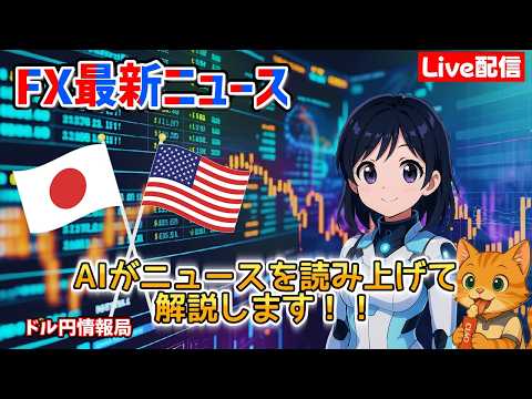 【FXライブ配信】2026.9/17.19:01~AIが最新ニュースをすべて読み上げます！リアルタイムでドル円レートをお知らせしニュースが入り次第、為替への影響をわかりやすく解説していきます。