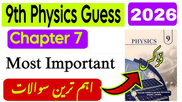 Class 9 Physics Chapter 7 Guess Paper 2026 | Important Questions for Punjab Boards