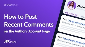 How to Post Recent Comments on the Author