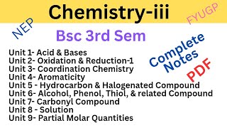 Chemistry Bsc 3rd  Semester Notes | Chemistry-iii Notes Sem 3 | Bsc 2nd Year Chemistry/ GU FYUGP-NEP screenshot 4