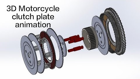 Motorcycle clutch working principle in 3D animation ❤️#automobile #motorcycle