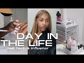 DAY IN THE LIFE: NAIL TECH / INFLUENCER | WORKING + CLEANING SUITE + SPONSORED CONTENT FT JULIA HAIR