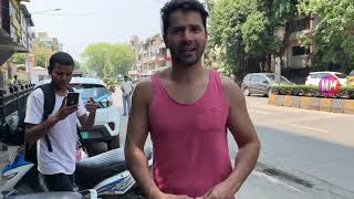 Varun Dhawan Spotted Post Gym In Juhu