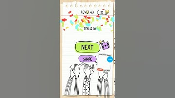 Braintest level 63||remove 6 sticks and make it a 10||tricky puzzle