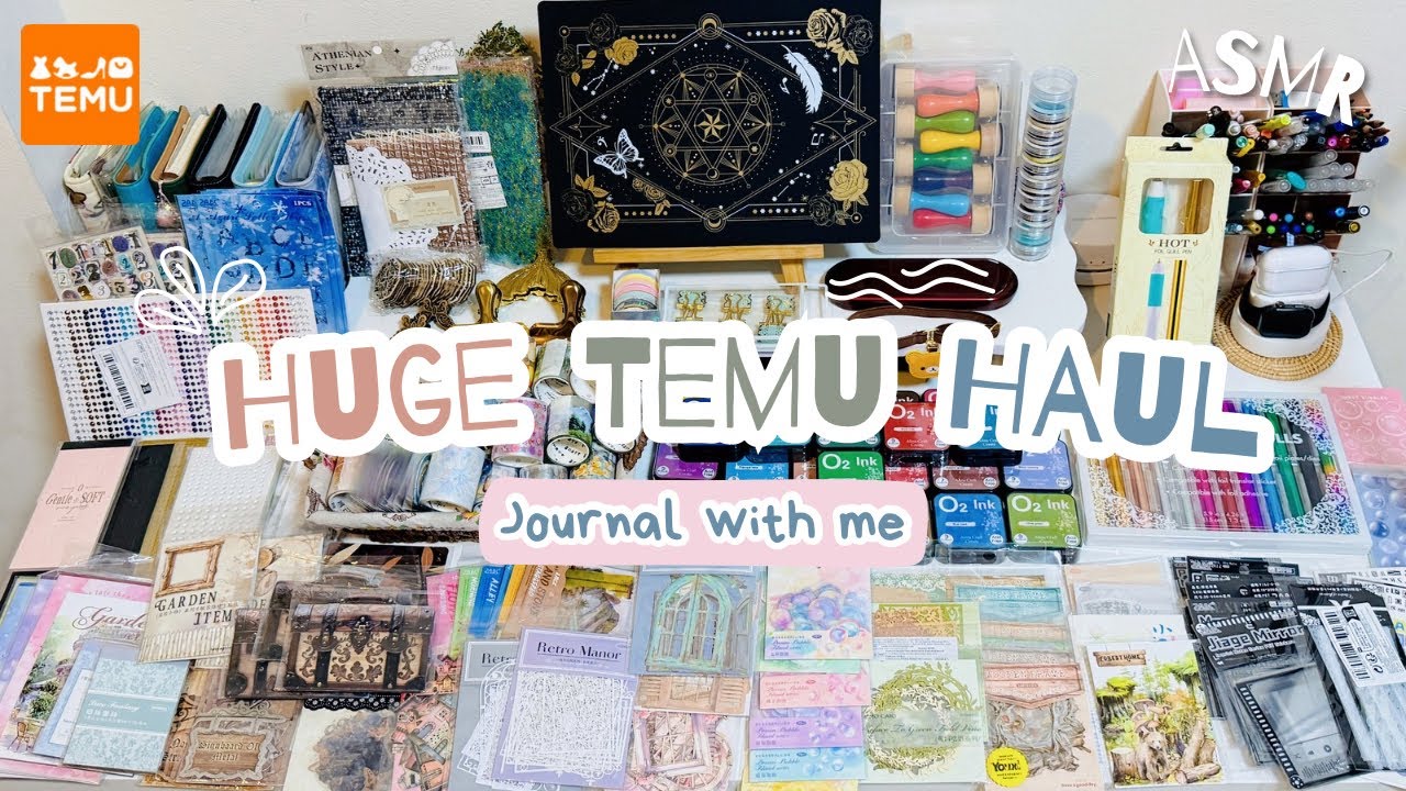 HUGE Temu Stationery Haul 🛍️  Aesthetic Stickers, Washi & Journaling Finds + All Links Included!