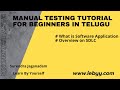 What is software Application| Overview on SDLC | Manual Testing Tutorial for Beginners in Telugu