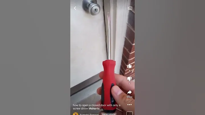 how to open a closed door with only a screw driver #shorts
