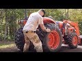 Installing Trygg Ice and Forestry Chains on the Tractor