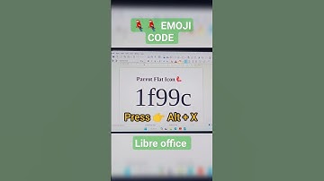 🦜 🦜 EMOJI CODE IN LIBRE OFFICE #computer #viral #msword #shorts