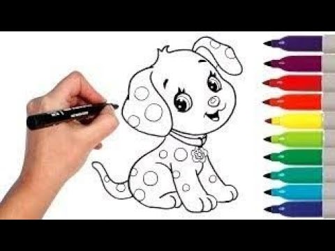 Draw Cute puppies| Draw Cute Dogs easily #drawing #dog #drawdogs - YouTube