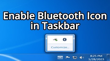 How to Show the Bluetooth Icon in the Notification Area on Windows 7 | Bluetooth Icon Missing