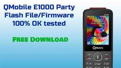 Q Mobile E1000  100% tested File/ E1000 RDA Flash file Tested file