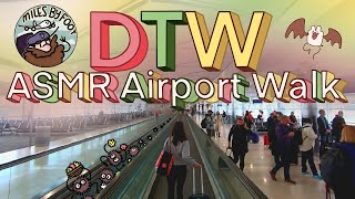 The Ultimate ASMR Airport Walk - Detroit Metro Airport (DTW)