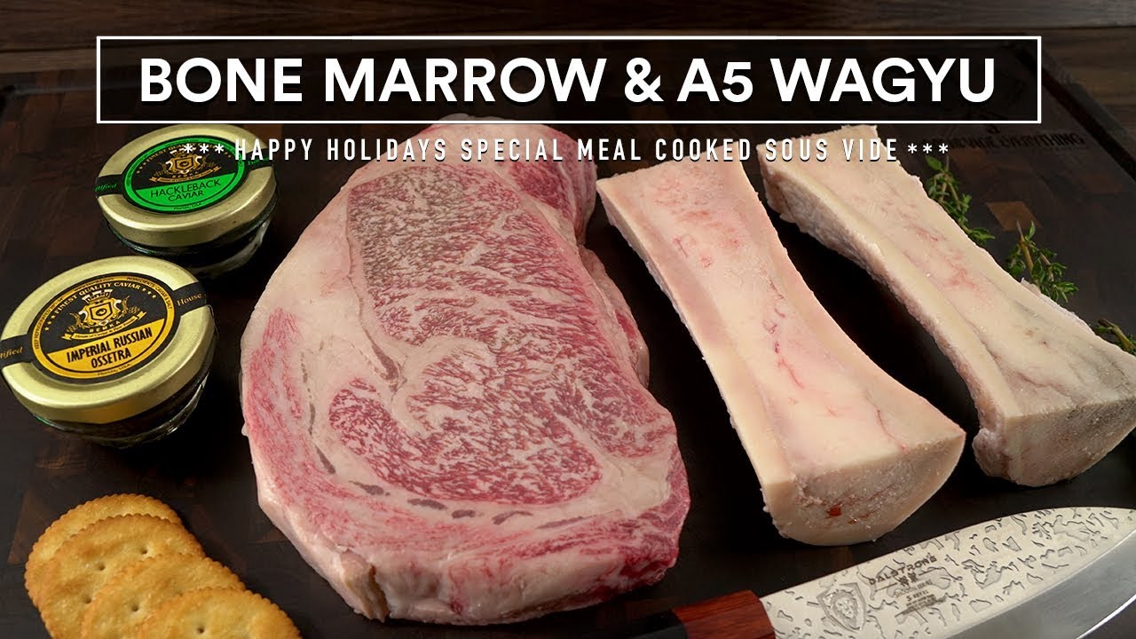 Пиршество из КОСТНОГО МОЗГА, Вагю А5 и икры су-вид!