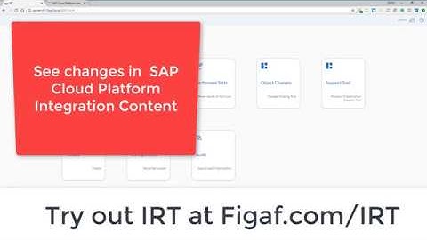 New IRT feature: Monitor changes in SAP Cloud Integration (CPI) Content