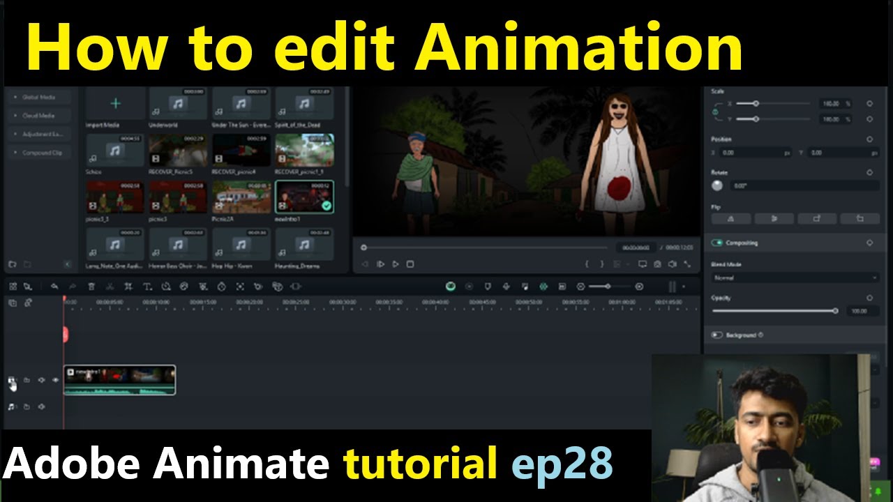 How to Edit Adobe Animate Animations in Filmora | Add Sound Effects ...