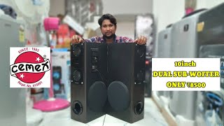 Cemex DX-8500 DUAL 10inch SUB-WOFFER TOWER SPEAKER | DETAIL SOUND BASS TEST | KILLER BASS ONLY ₹8500