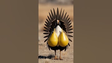 "A greater sage-grouse showing off its finest feathers and striking a pose in the wild!" #shorts
