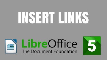 LibreOffice 5 Writer: How to insert links