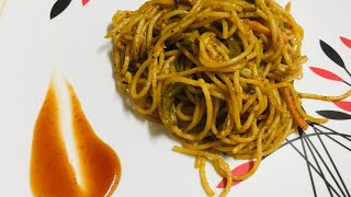 Veg Spicy Schezwan Spaghetti | Durum Wheat Suji/Semolina Spaghetti| Hot & Spicy Chilly Garlic Pasta