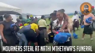 ANC Mourners Steal at Nathi Mthethwa's Funeral