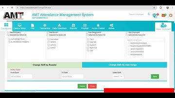 How to Change Shift in AMT Attendance Management System#cloud.amts.pk