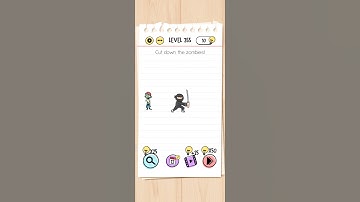 brain test level : 355 cut down the zombies 🧟‍♂️🧟‍♂️🧟‍♂️💀💀