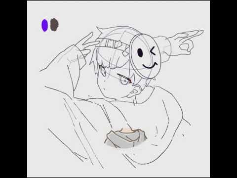 グッバイ宣言のイラストリメイクしてみた。[メイキング] [スマイリーイラスト]