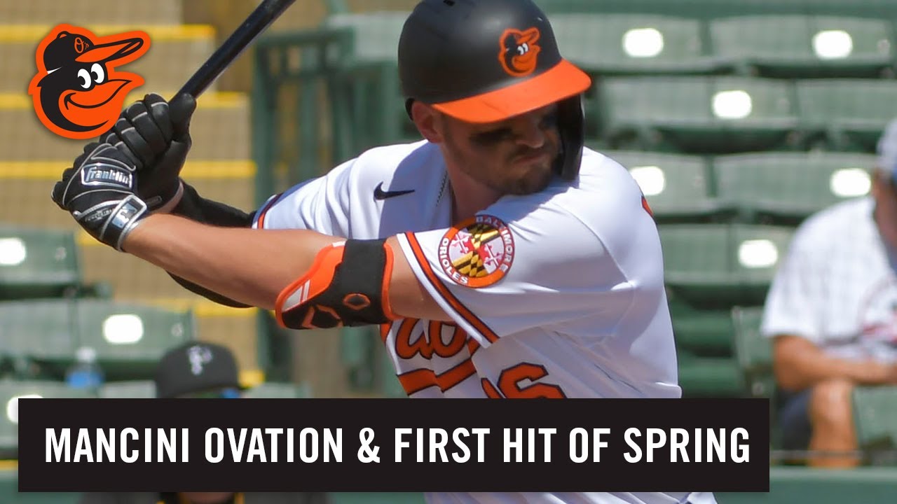 Trey Mancini welcomed back to Camden Yards with rousing ovation after  missing last season with cancer