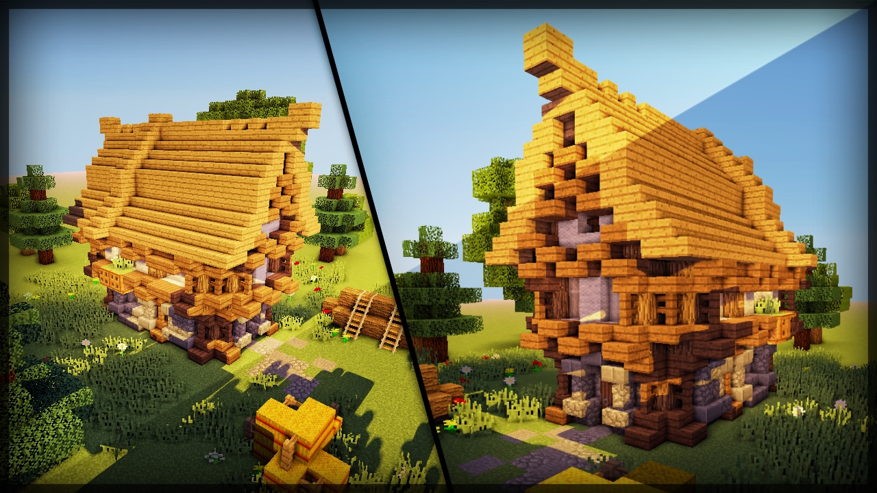 Minecraft PE: Construindo primeira casa sobrevivência #3 (Casa Medieval)🪓🧱
