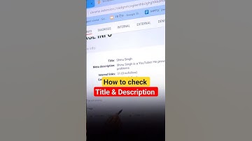 How to Check Website Meta Title and Meta Description | Meta Title | Meta Description | SEO