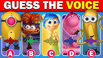 Guess the Inside Out 2 &  Despicable Me 4 Characters By Their Voice. | Mega Minion & inside out 2