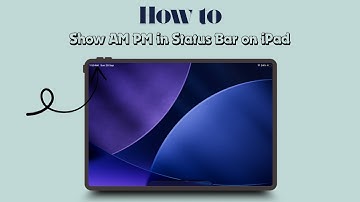 How to show AM PM in status bar on iPad