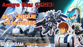 【バトアラ】SD GUNDAM BATTLE ALLIANCE - Amuro Ray 0093 (アムロ・レイ) All Unique Partner Dialogues