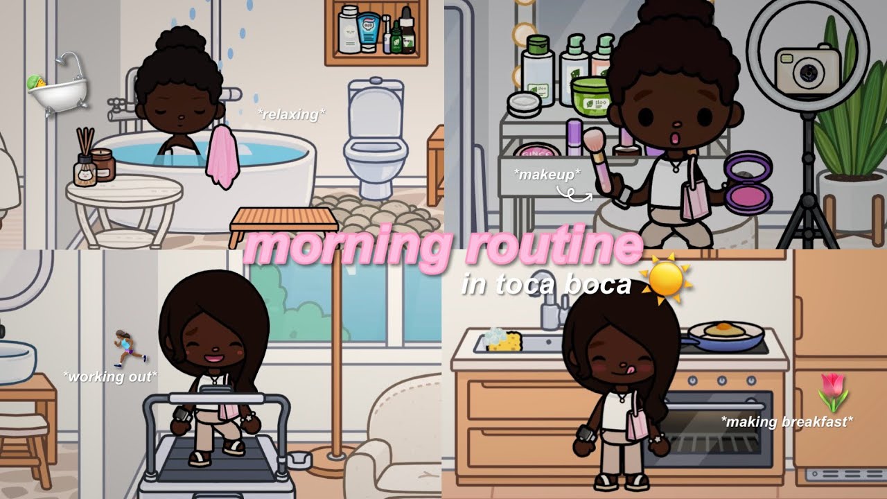 Пытаюсь создать *продуктивную* утреннюю рутину ☀️ | Ролевая игра Toca Boca | с озвучкой 🔊