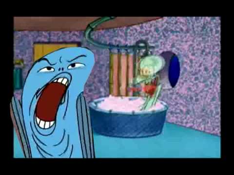 DEUUEAUGH fish drops by squidwards house - YouTube