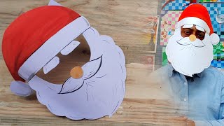 How to Make SANTA CLAUS MASK SHELL || MERRY CHRISTMAS