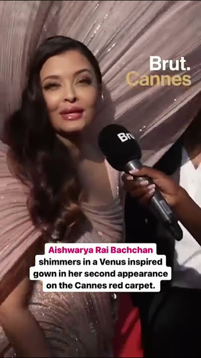 Aishwarya Rai Bachchan gives a shout out to Brut from the Cannes red carpet. #cannes2022