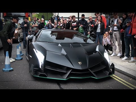 $7 Million Lamborghini Veneno Roadster causes chaos in Central London!!!