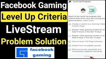Facebook Gaming Page Level Up Program Problem | How to join Facebook