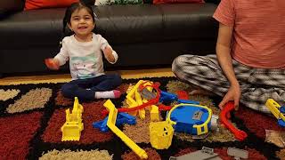 PAW Patrol Rubble Crew Barkyard Playset Assembly Setup Installation and Review