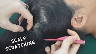 : ASMR Hair Parting, Head Scratching Sounds, Tingles Hair Combing For Anxiety Reduce