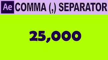 Adding Comma Separator - Adobe After Effects Tutorial
