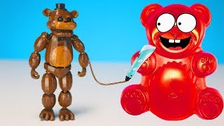 ЖЕЛЕЙНЫЙ МЕДВЕДЬ ЛАКИ рисует 3Д Ручкой Five Night at Freddy ЖЕЛЕЙНЫЙ МЕДВЕДЬ ЛАКИ рисует 3Д Ручкой Five Night at Freddy