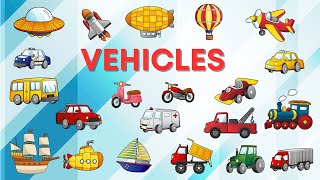 Vehicle Names | Types of Vehicles in English| Vehicles Vocabulary Words| Mode of Transport #vehicles