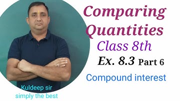 Comparing Quantities class 8th, maths , Ex8.3, compound interest part 6