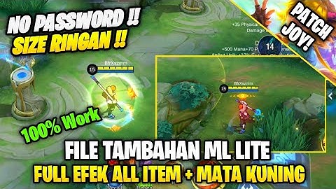 Data Open Full Efek Item Won Dll & Efek Mata Kuning Ml Lite | File Tambahan Ml Lite Patch Terbaru