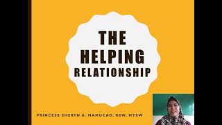 The Helping Relationship in Social Work